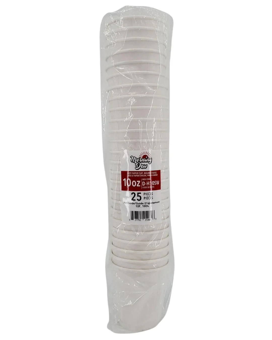 Morning Dew - 10oz Squat Hot Paper Cup - Double Wall - White - D-H10SW - Image 4