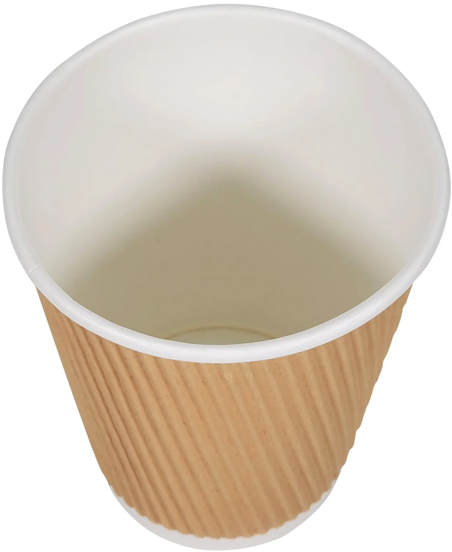 Morning Dew - 12 oz Tall Hot Paper Cup - Ripple - Kraft - RC-H12TK - Image 4