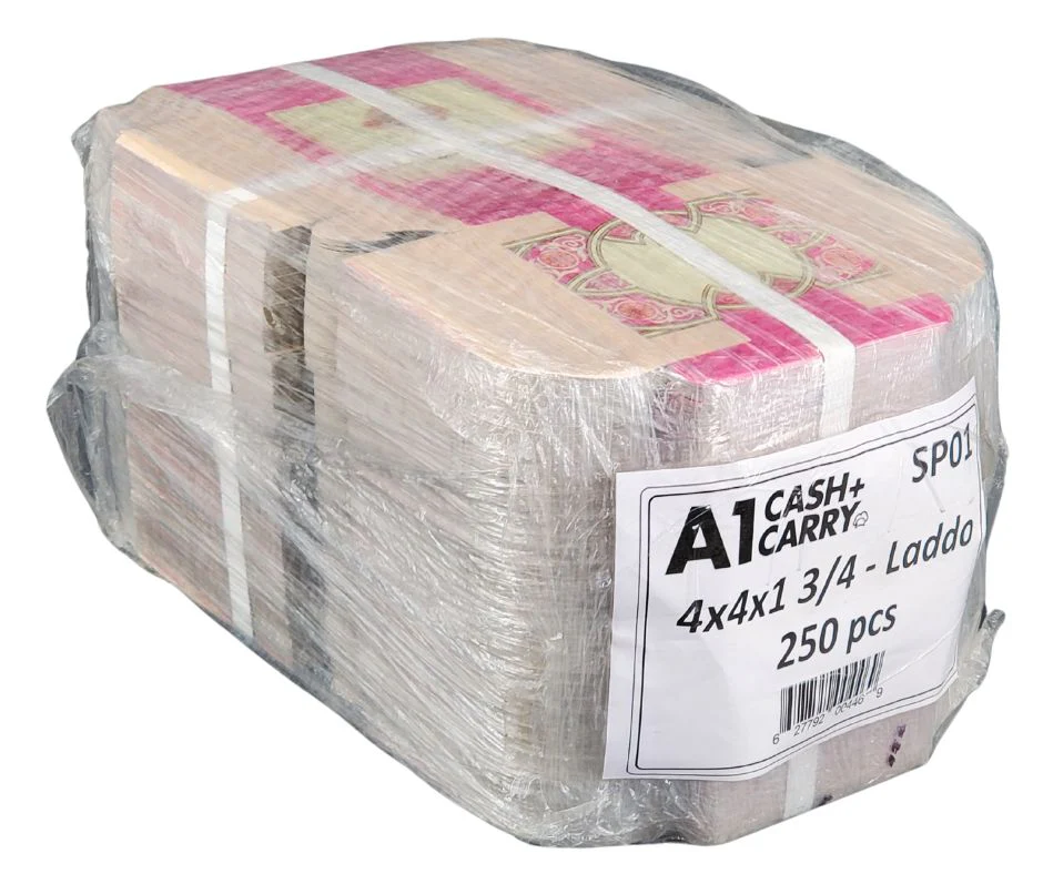 Sweet Box - Printed - 4 PC Ladoo - 4"x4"x1.75" - Image 2