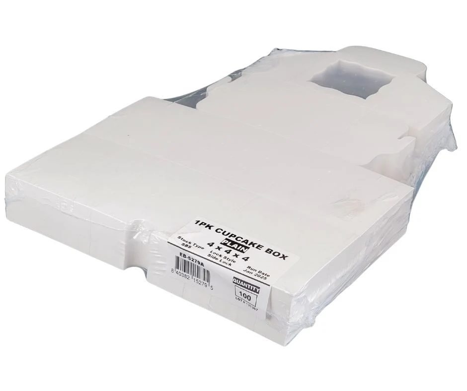 VSO - EB - Cup Cake Box with Window - White - 4x4x4" - Single - EB-5279A - Image 10