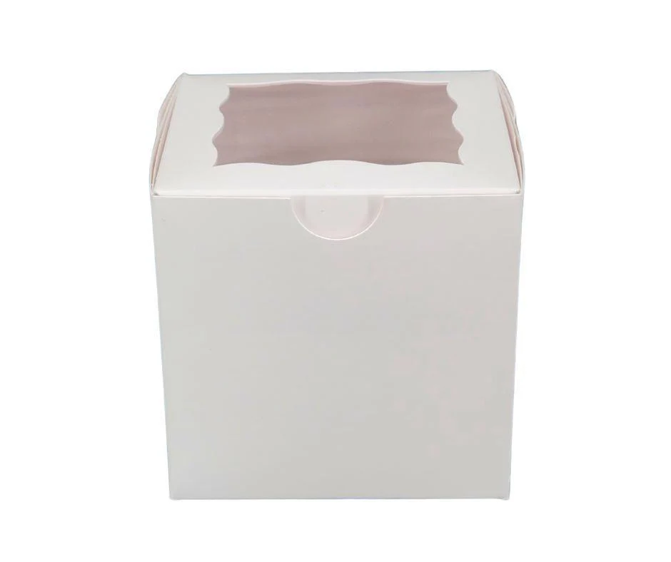 VSO - EB - Cup Cake Box with Window - White - 4x4x4" - Single - EB-5279A - Image 5