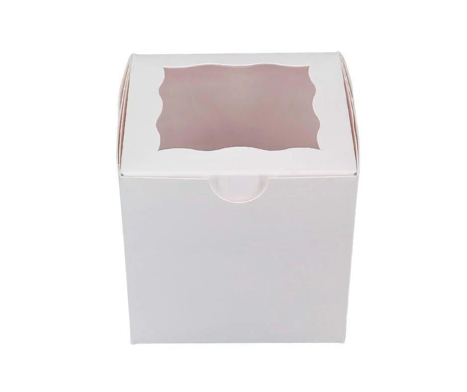 VSO - EB - Cup Cake Box with Window - White - 4x4x4" - Single - EB-5279A - Image 7
