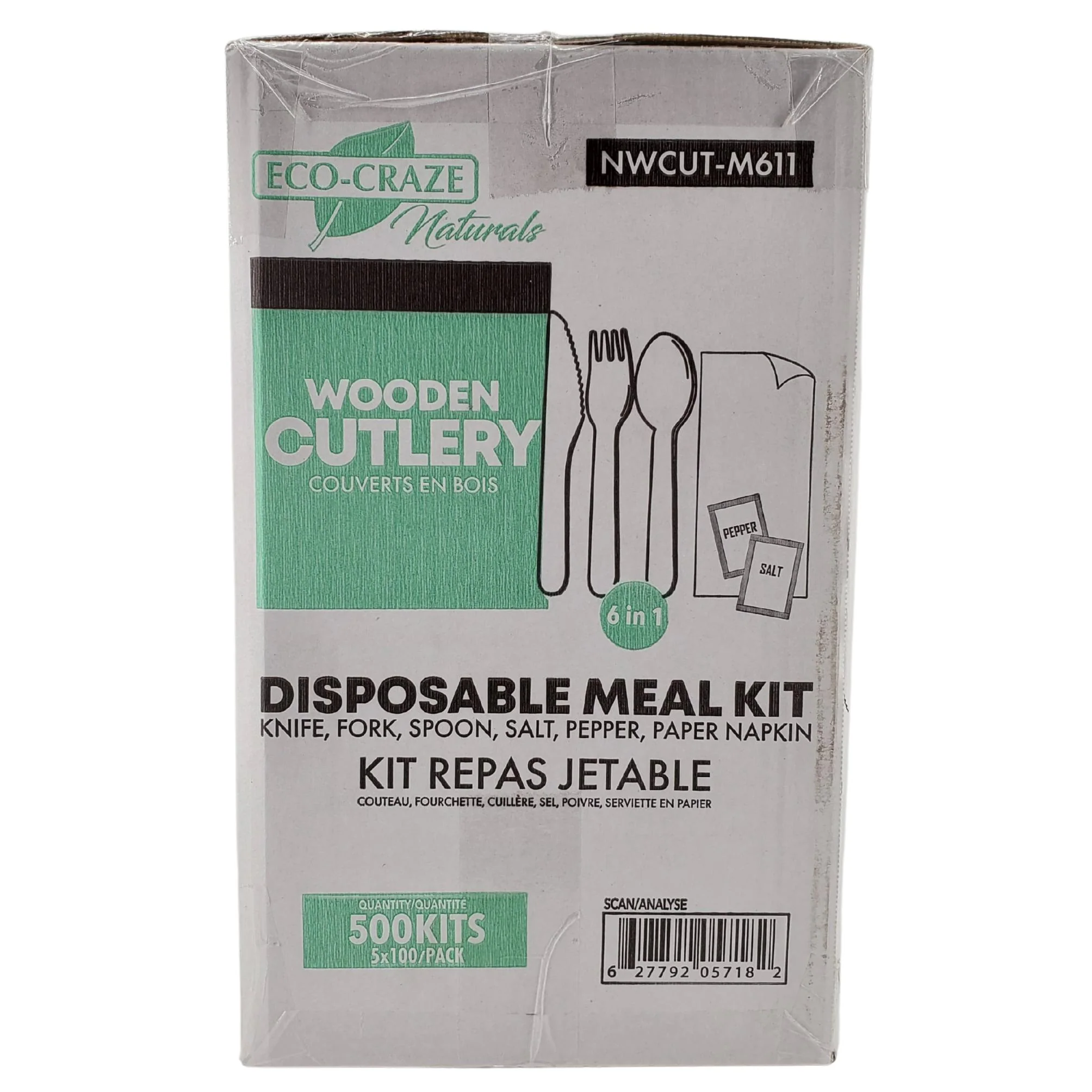 Eco-Craze - Wrapped 6pc Wooden Cutlery Kit (F/K/S/N/S/P) - Image 10