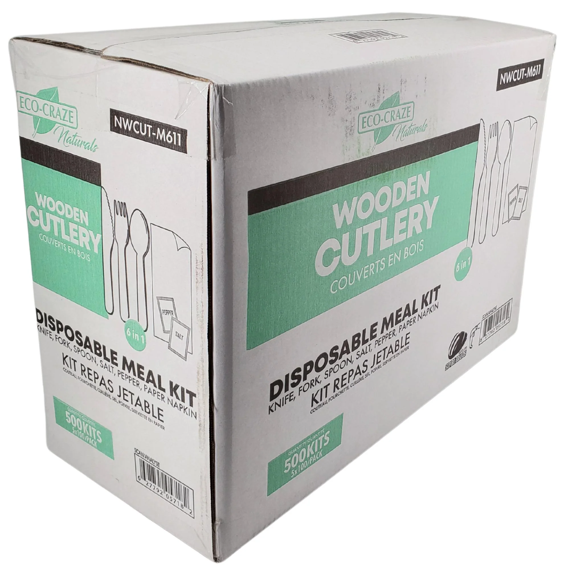 Eco-Craze - Wrapped 6pc Wooden Cutlery Kit (F/K/S/N/S/P) - Image 9