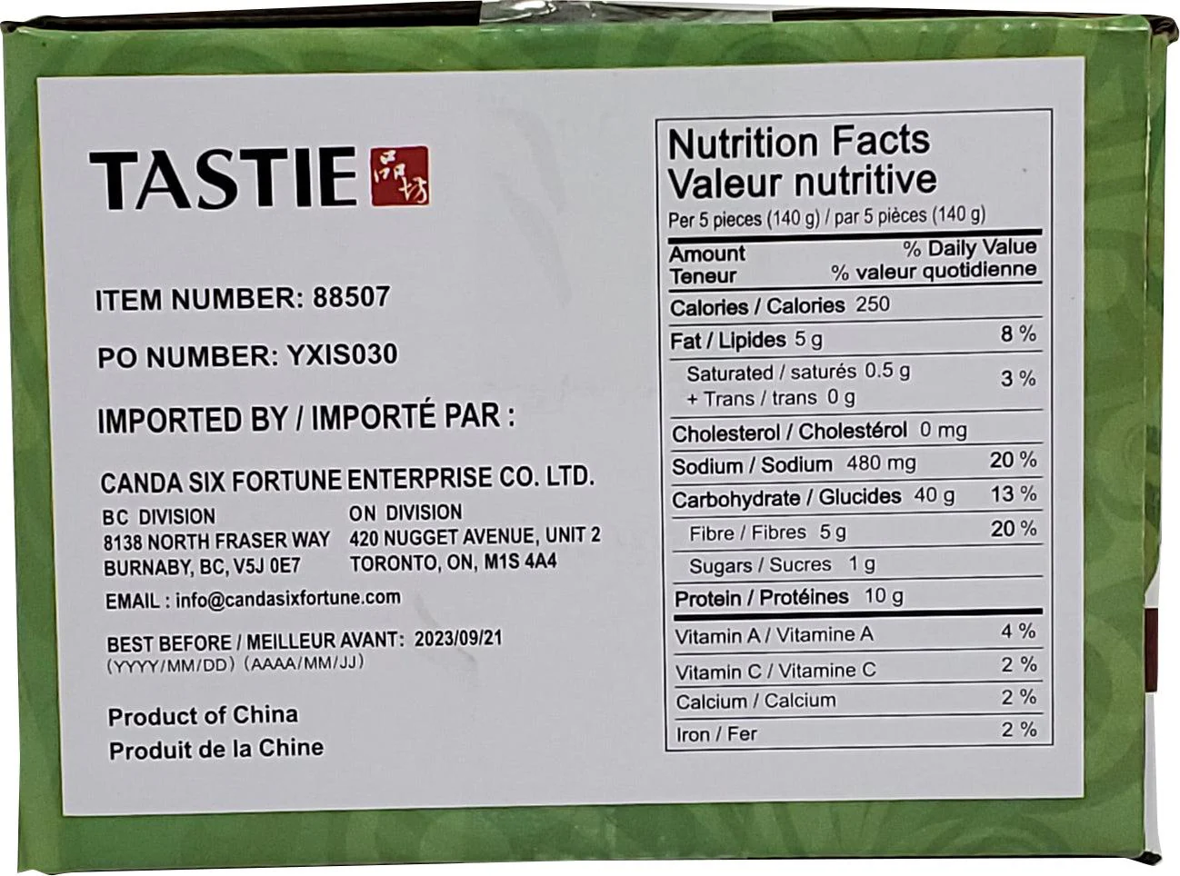 Tastie - Vegetable Spring Roll - 28 g - Image 3