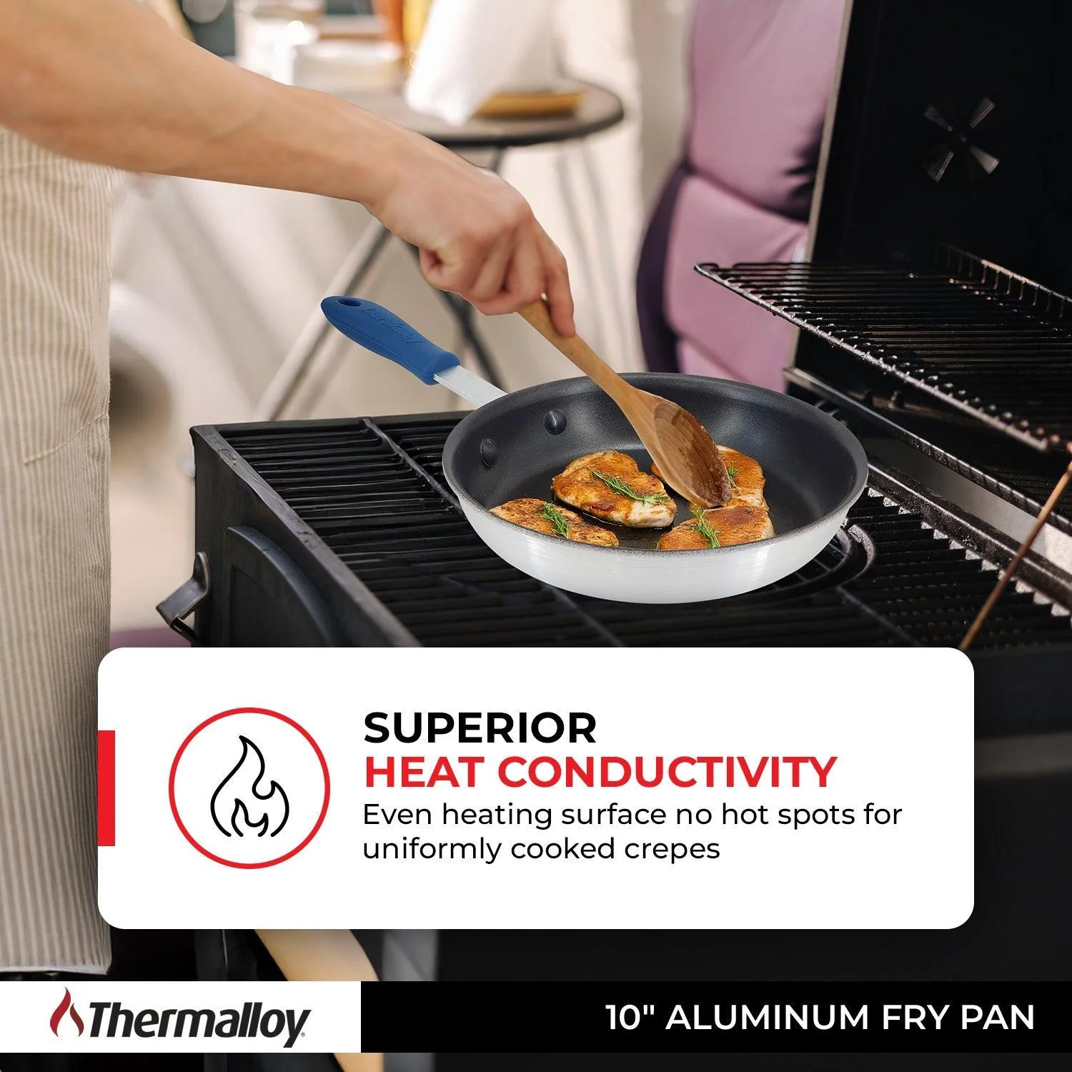 Thermalloy Aluminum Fry Pan 10" Eclipse Non-Stick - Image 4