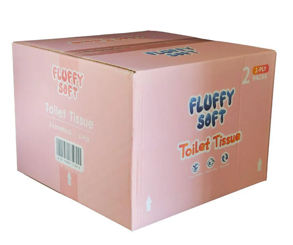 Fluffy Soft - Toilet Tissue - 2 ply - White - Image 3