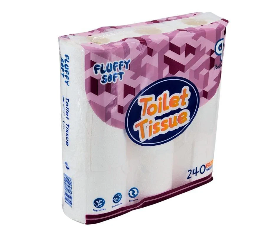 Fluffy Soft -Toilet Tissue - 2 ply - White - Image 3