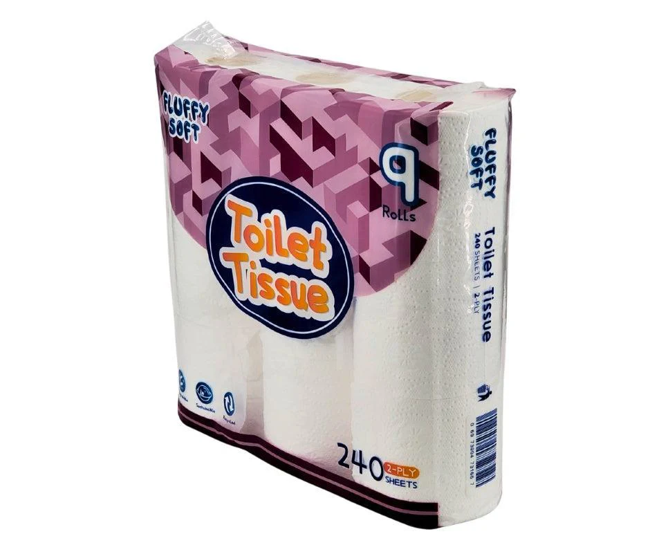 Fluffy Soft -Toilet Tissue - 2 ply - White - Image 4