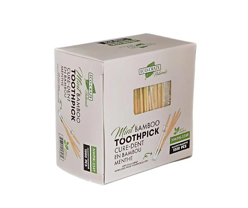 Eco-Craze - Bamboo Toothpick - Mint - Cello Wrap - C2-65M - Image 3
