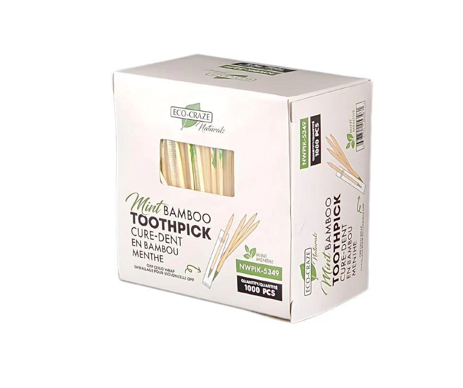 Eco-Craze - Bamboo Toothpick - Mint - Cello Wrap - C2-65M - Image 4