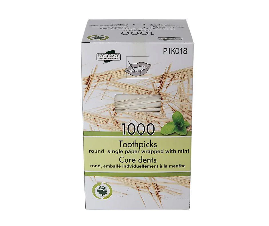 Eco-Craze - Bamboo Toothpick - Mint - Paper Wrap - P2-65M - Image 4
