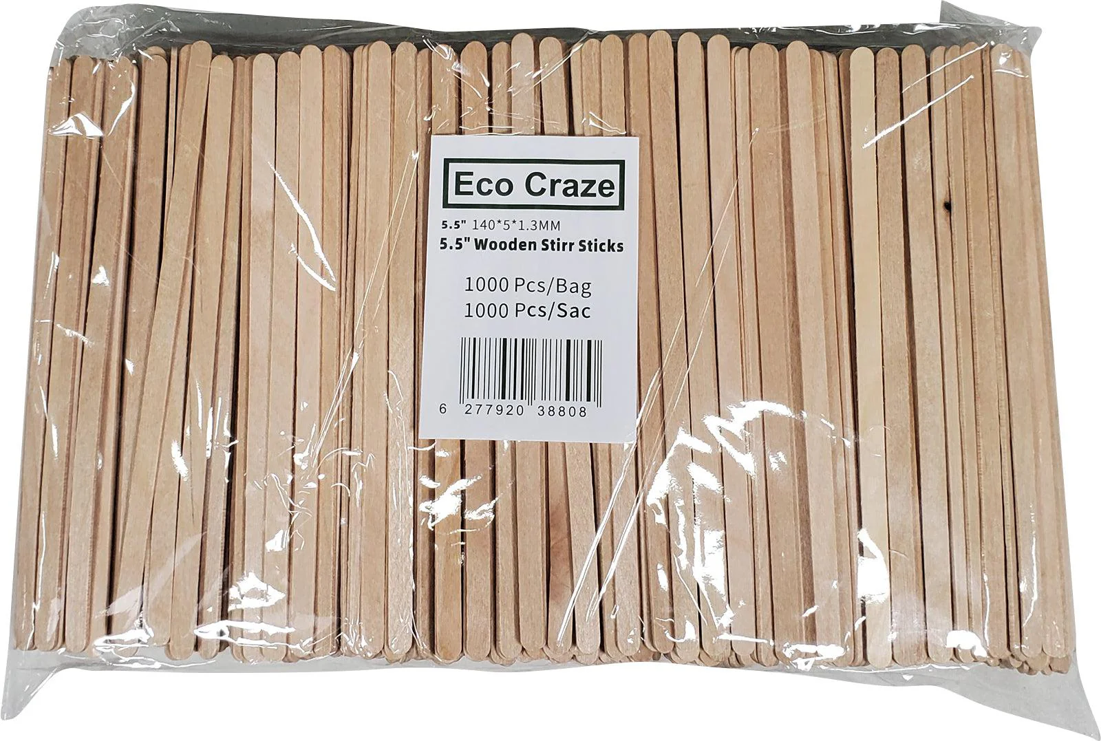 Eco-Craze - 5.5" Stir Sticks - Wooden - Image 2