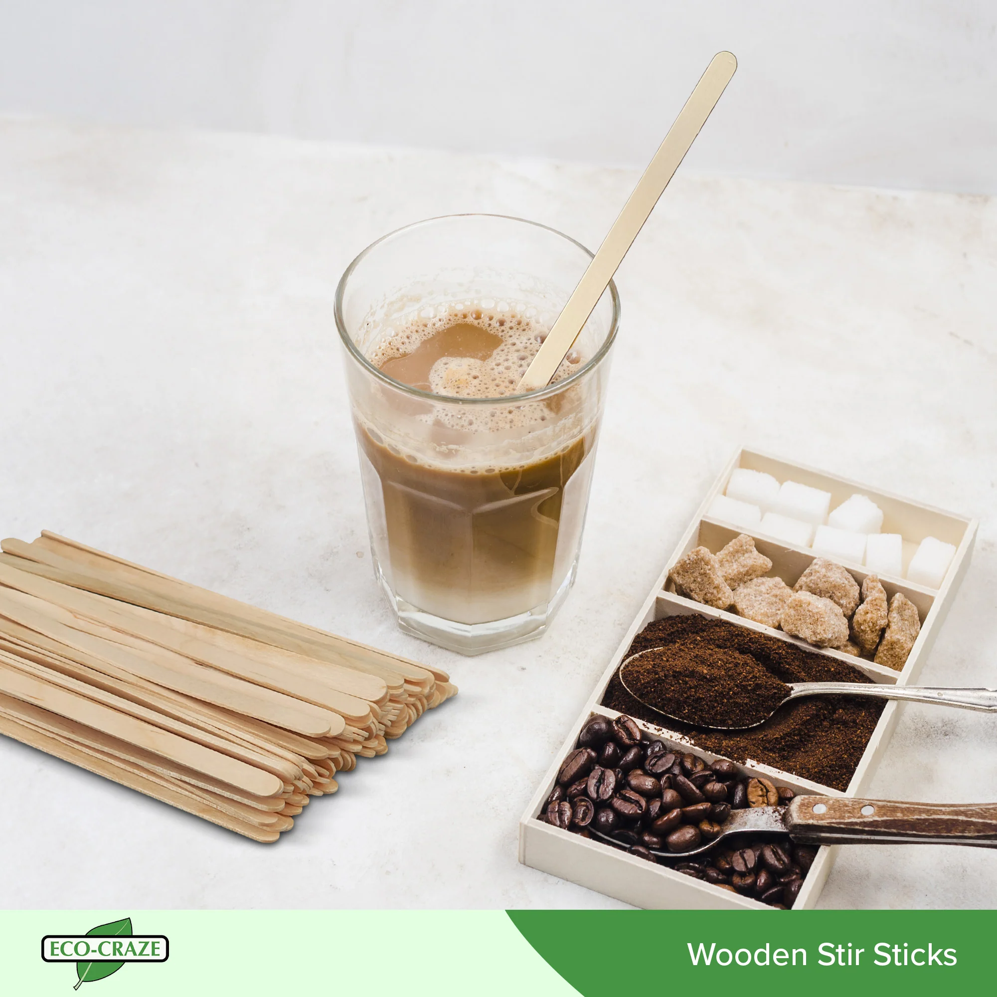 Eco-Craze - 5.5" Stir Sticks - Wooden - Image 7