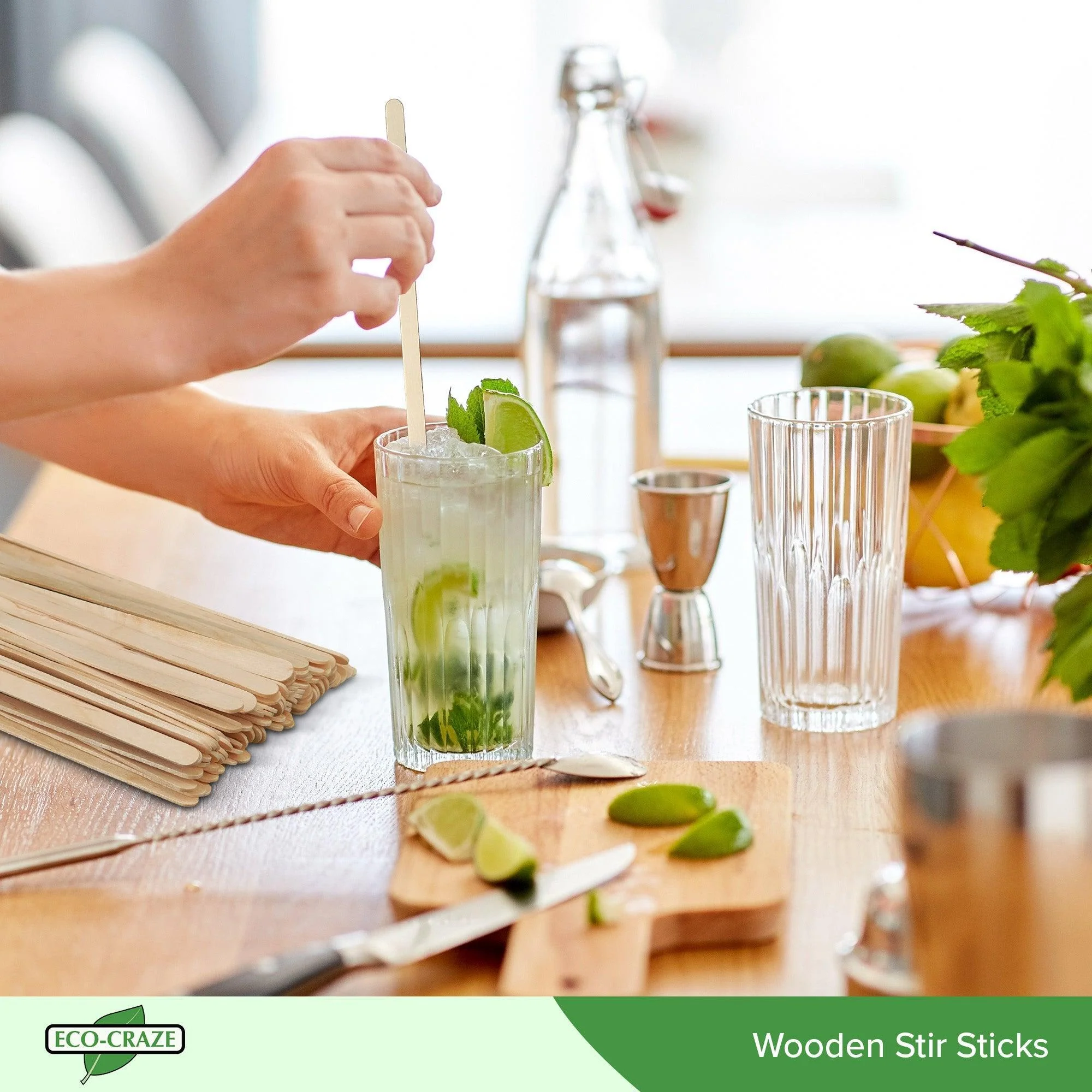 Eco-Craze - 5.5" Stir Sticks - Wooden - Image 8