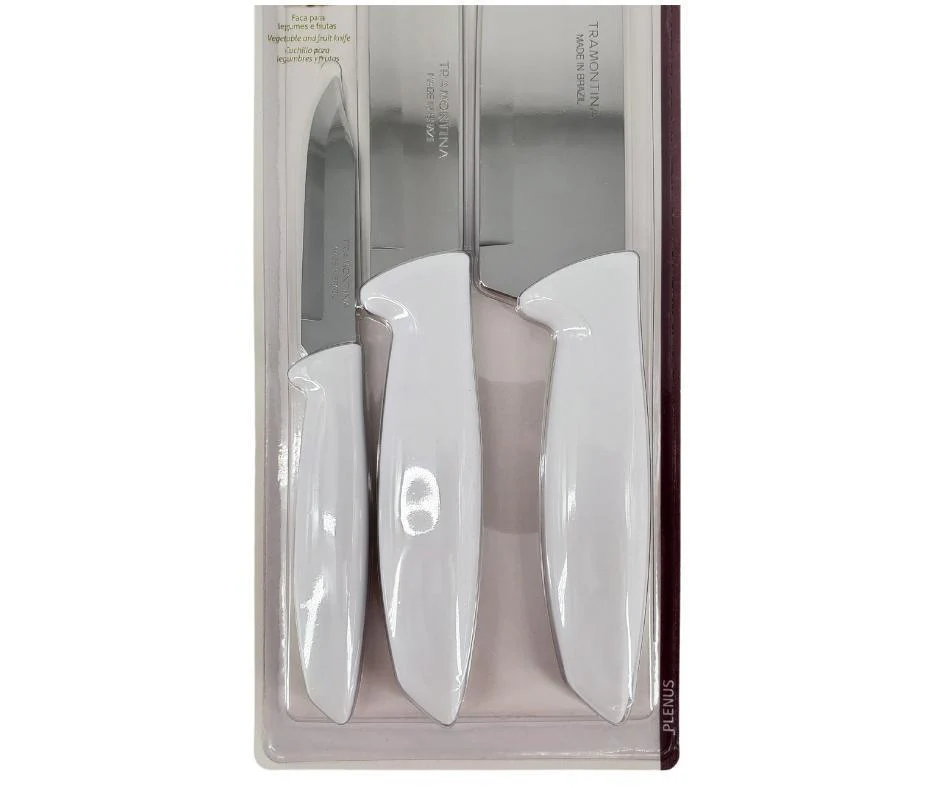 Tramontina - 3 PC Knife Set - White Handle - Image 2