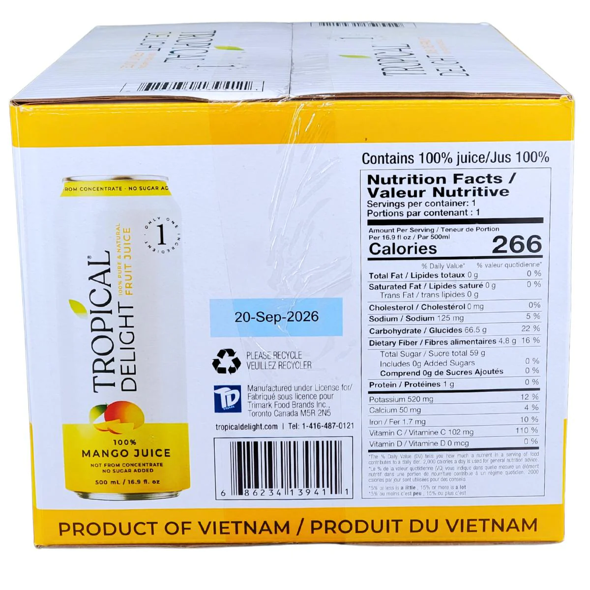 Tropical Delight - Juice - Mango - Cans - Image 10