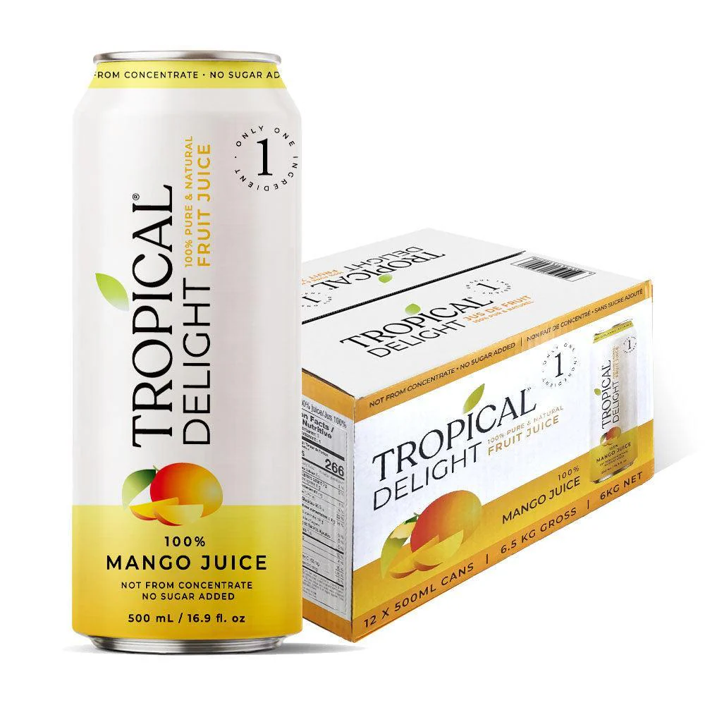 Tropical Delight - Juice - Mango - Cans - Image 2