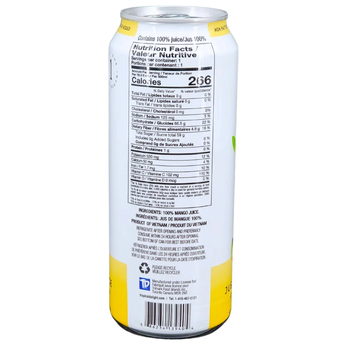 Tropical Delight - Juice - Mango - Cans - Image 6
