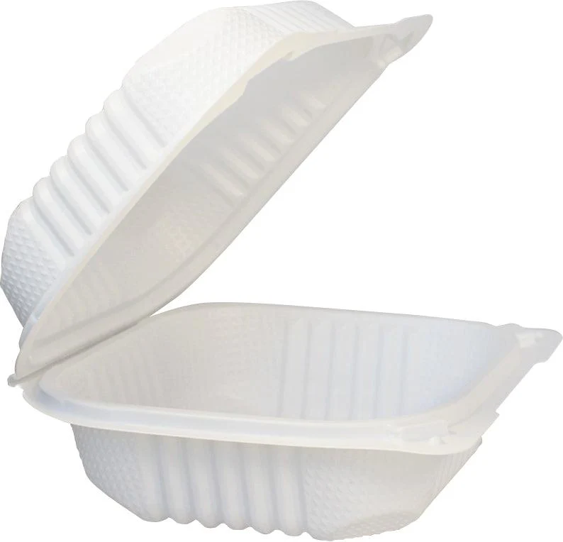 Eco-Craze - MFPP Clamshell Container - 5x5 - 1 Comp. - White - Image 3