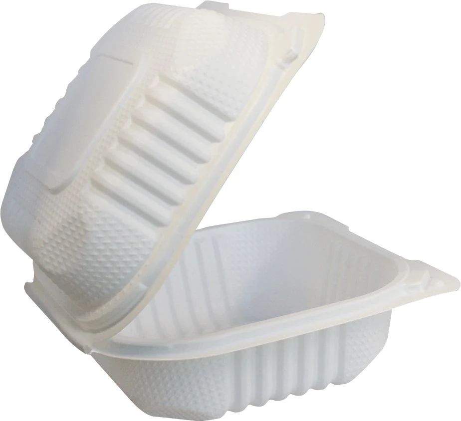 Eco-Craze - MFPP Clamshell Container - 5x5 - 1 Comp. - White - Image 4