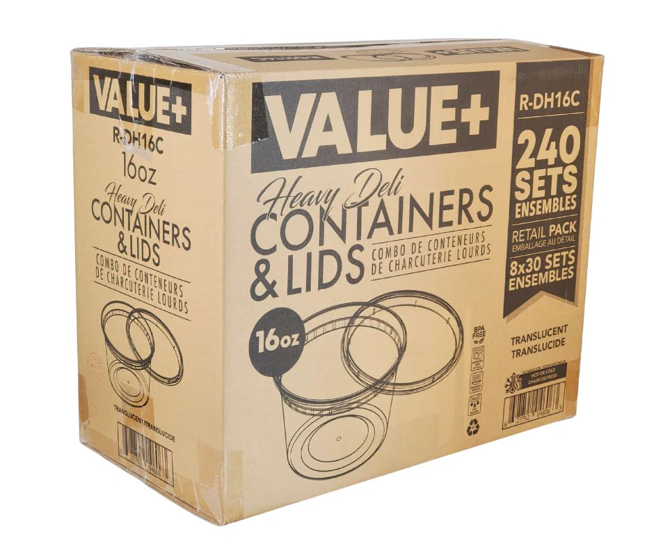 Value+ - 16oz Deli Container - Heavy - White - Retail Pack - Image 4