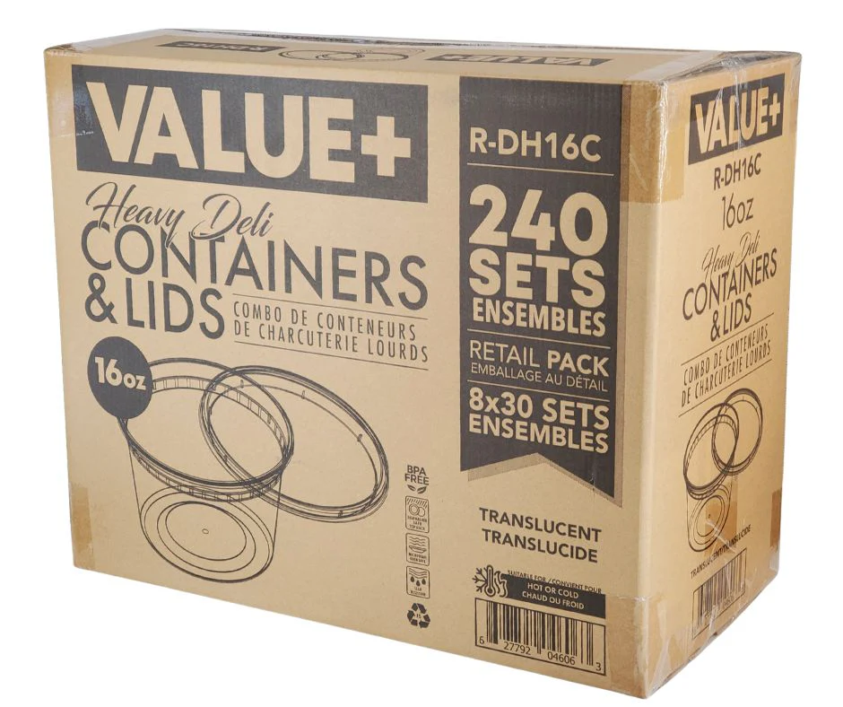 Value+ - 16oz Deli Container - Heavy - White - Retail Pack - Image 5