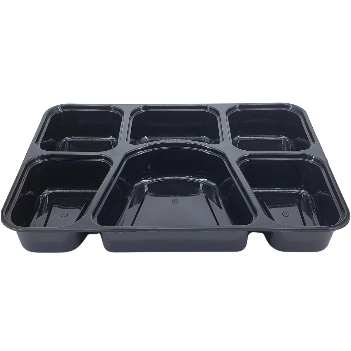 Value+ - 6 Comp Take-Out Thali with Lid - Black - PP - Image 5