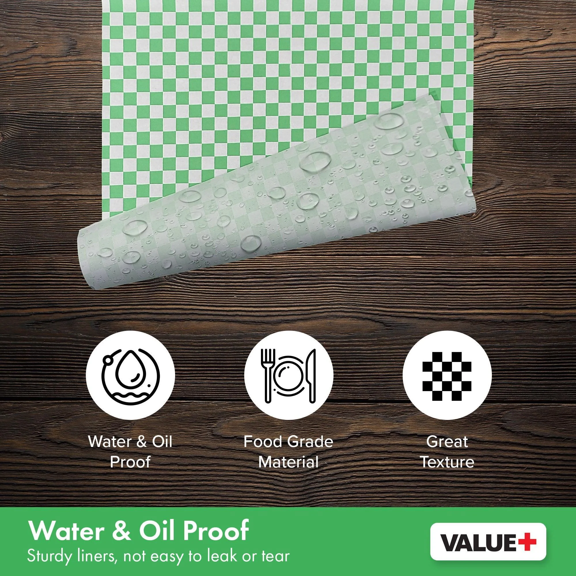 Value+ - Checkered Sheets - Green - 12"x12" - Image 4