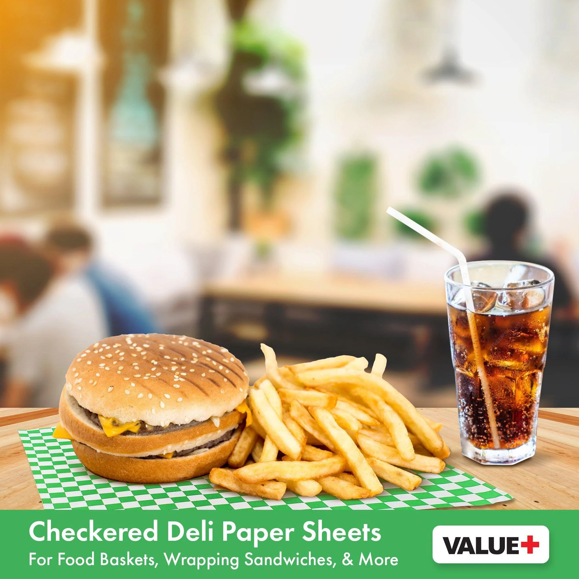 Value+ - Checkered Sheets - Green - 12"x12" - Image 5