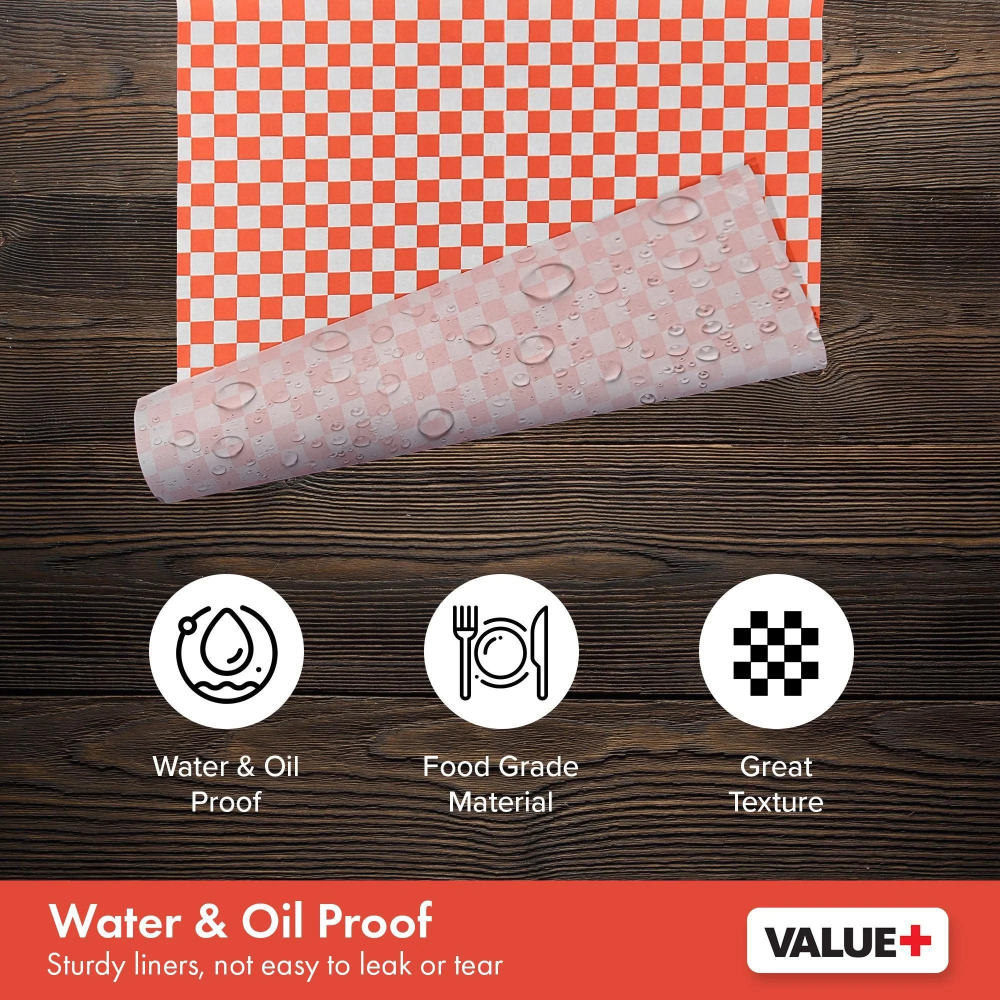 Value+ - Checkered Sheets - Red - 12"x12" - Image 4