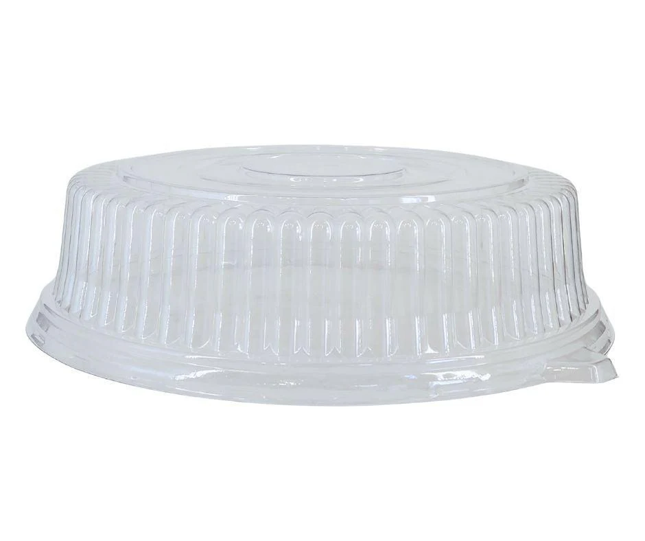 Value+ - CTP-12RL - 12" Lid for Round Catering Tray - Clear PET - Image 2