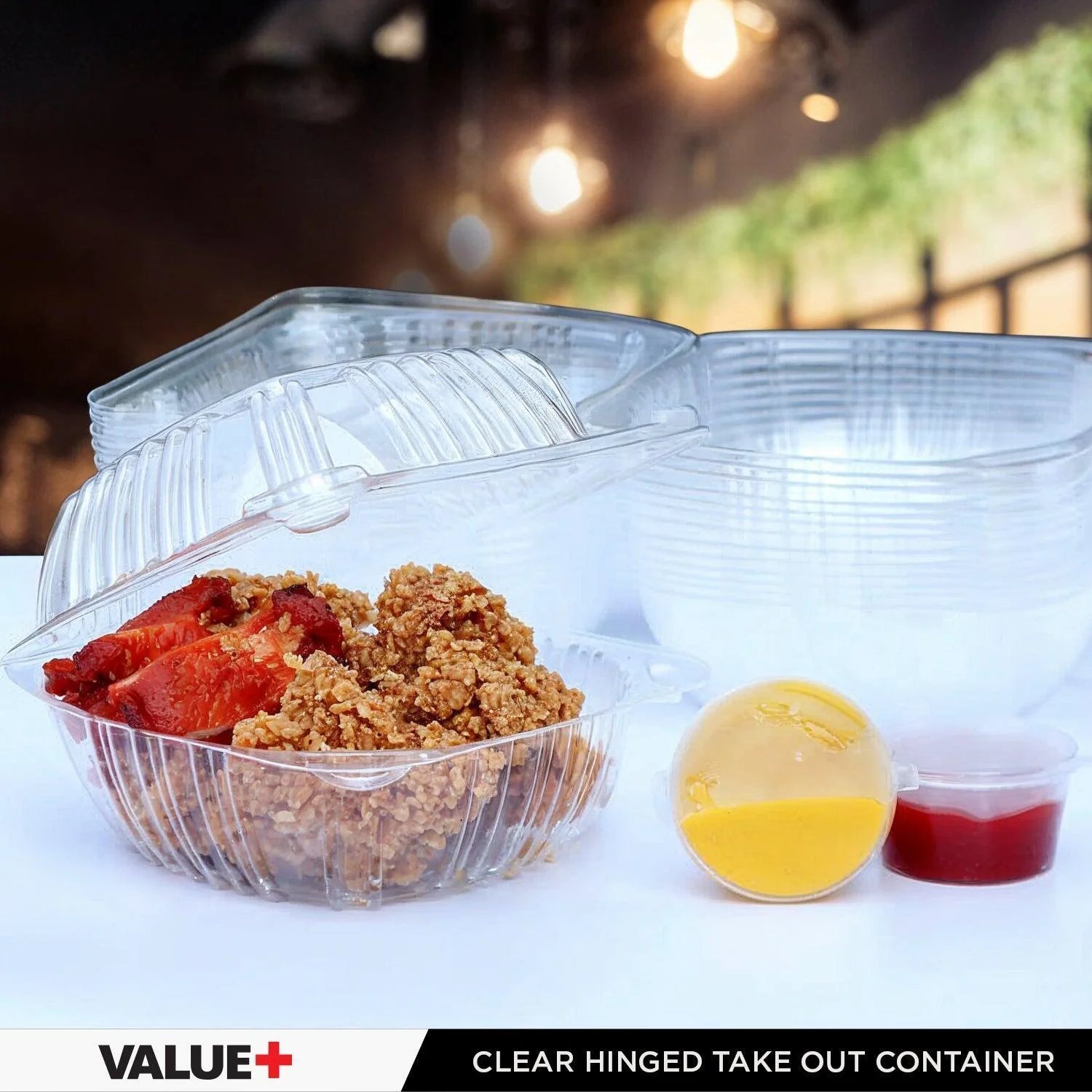 Value+ - Dual Lock - 6in Clear Hinged Containers - CV661 - Image 8