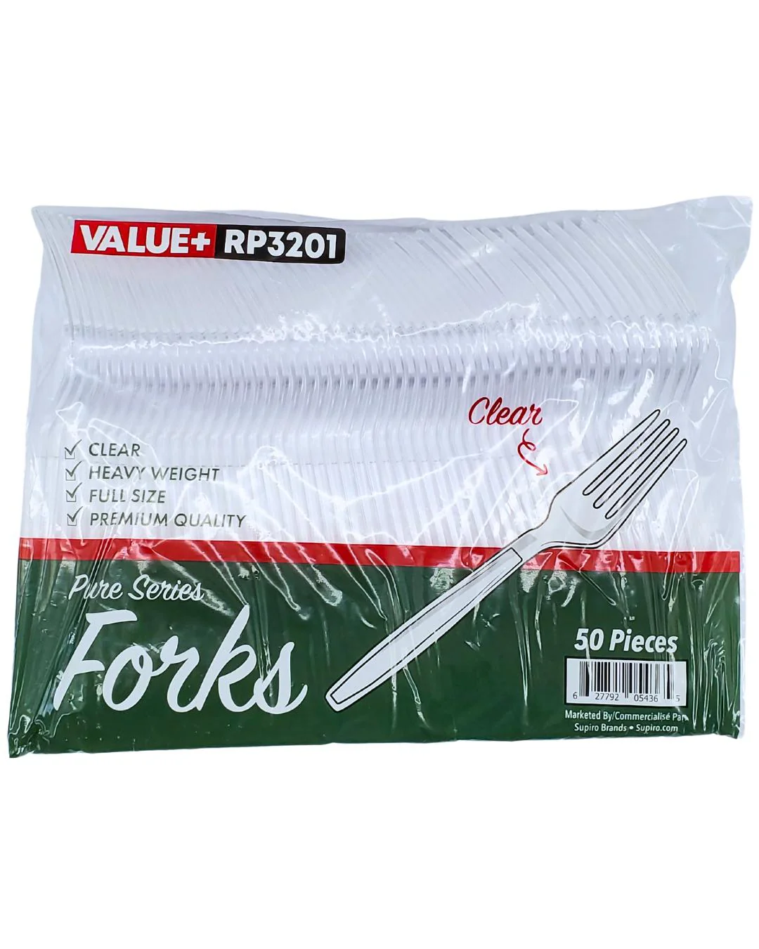 Value+ - Heavy - Plastic Forks - Clear - Retail Pack - RP3201 - Image 3