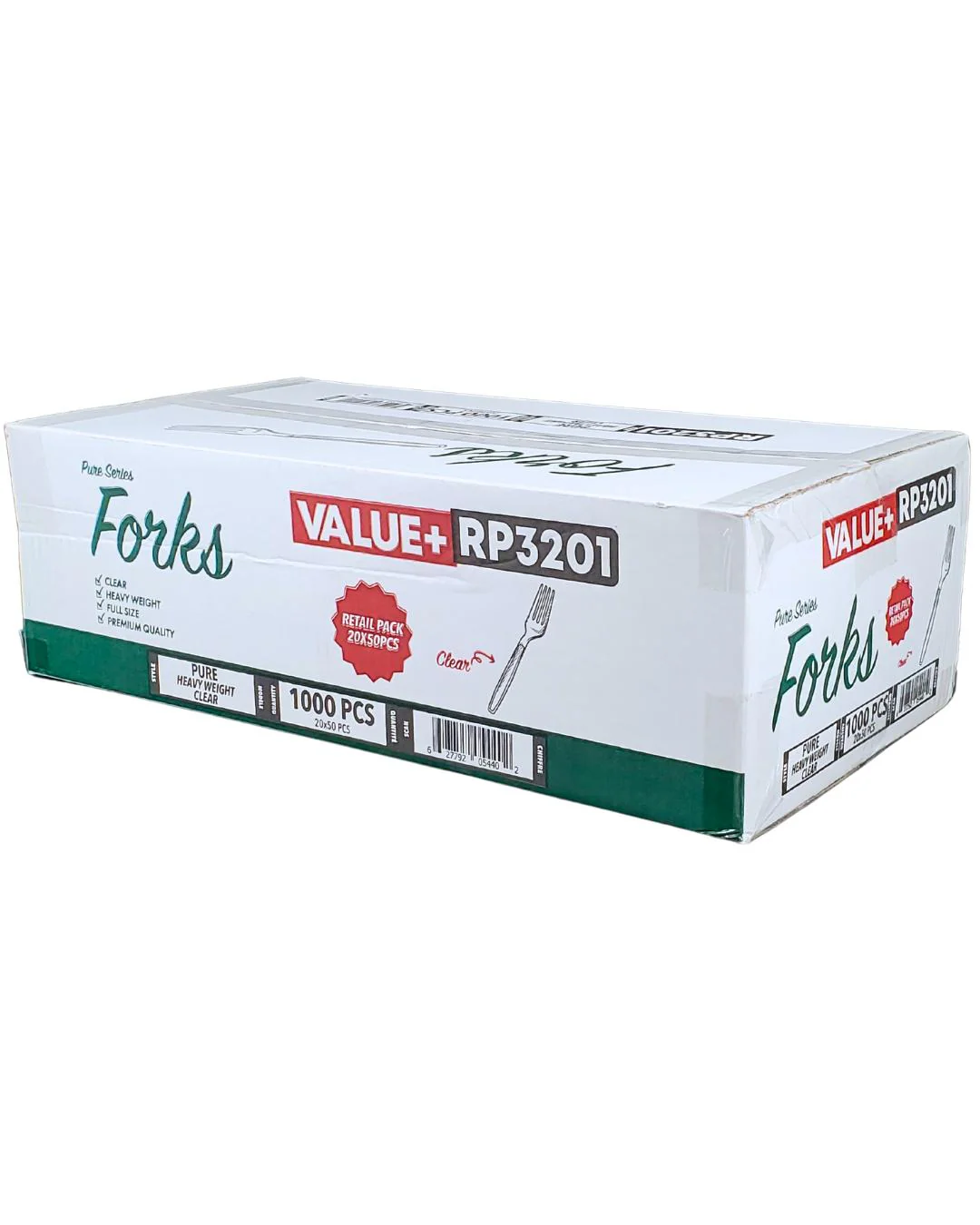 Value+ - Heavy - Plastic Forks - Clear - Retail Pack - RP3201 - Image 4