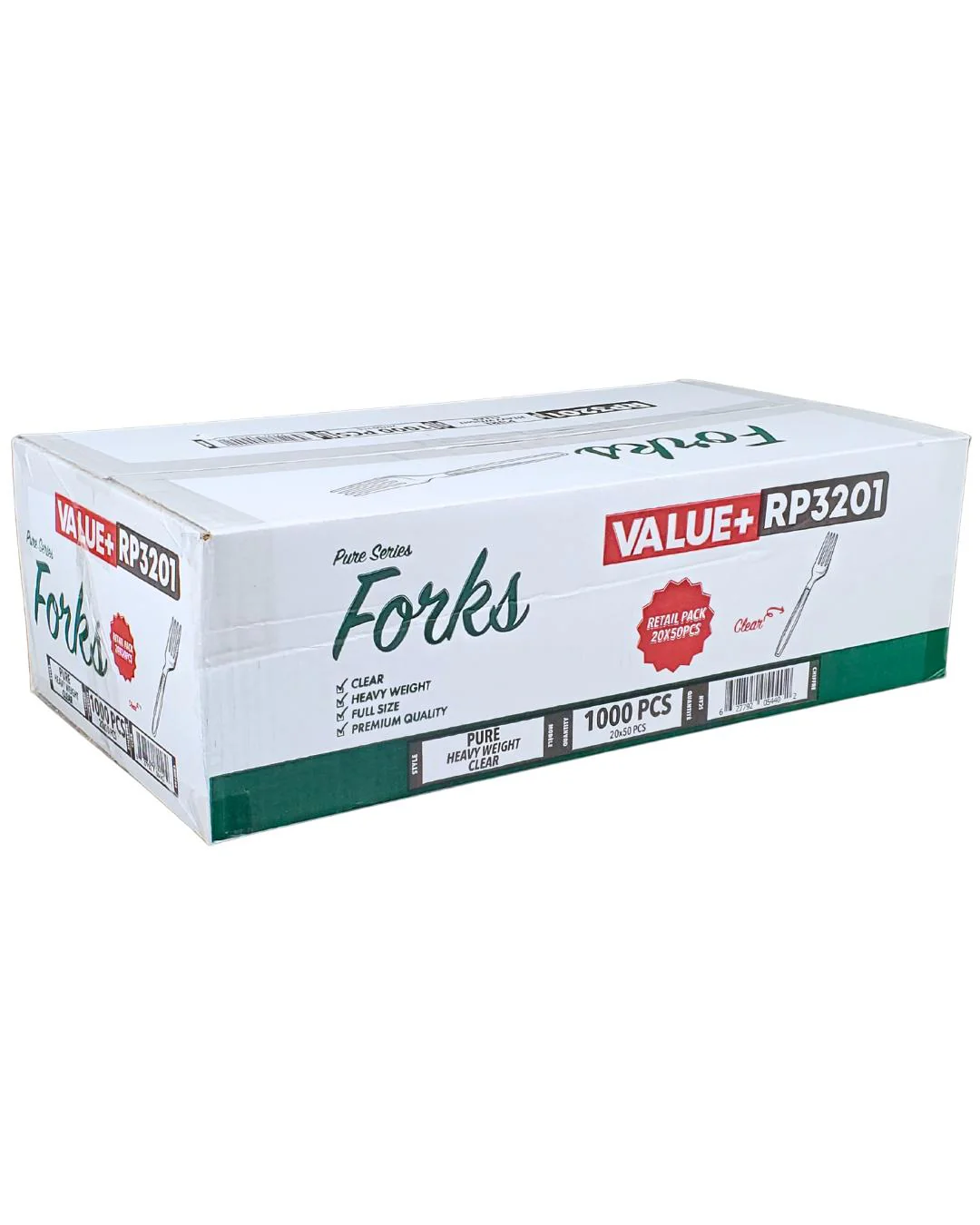 Value+ - Heavy - Plastic Forks - Clear - Retail Pack - RP3201 - Image 5