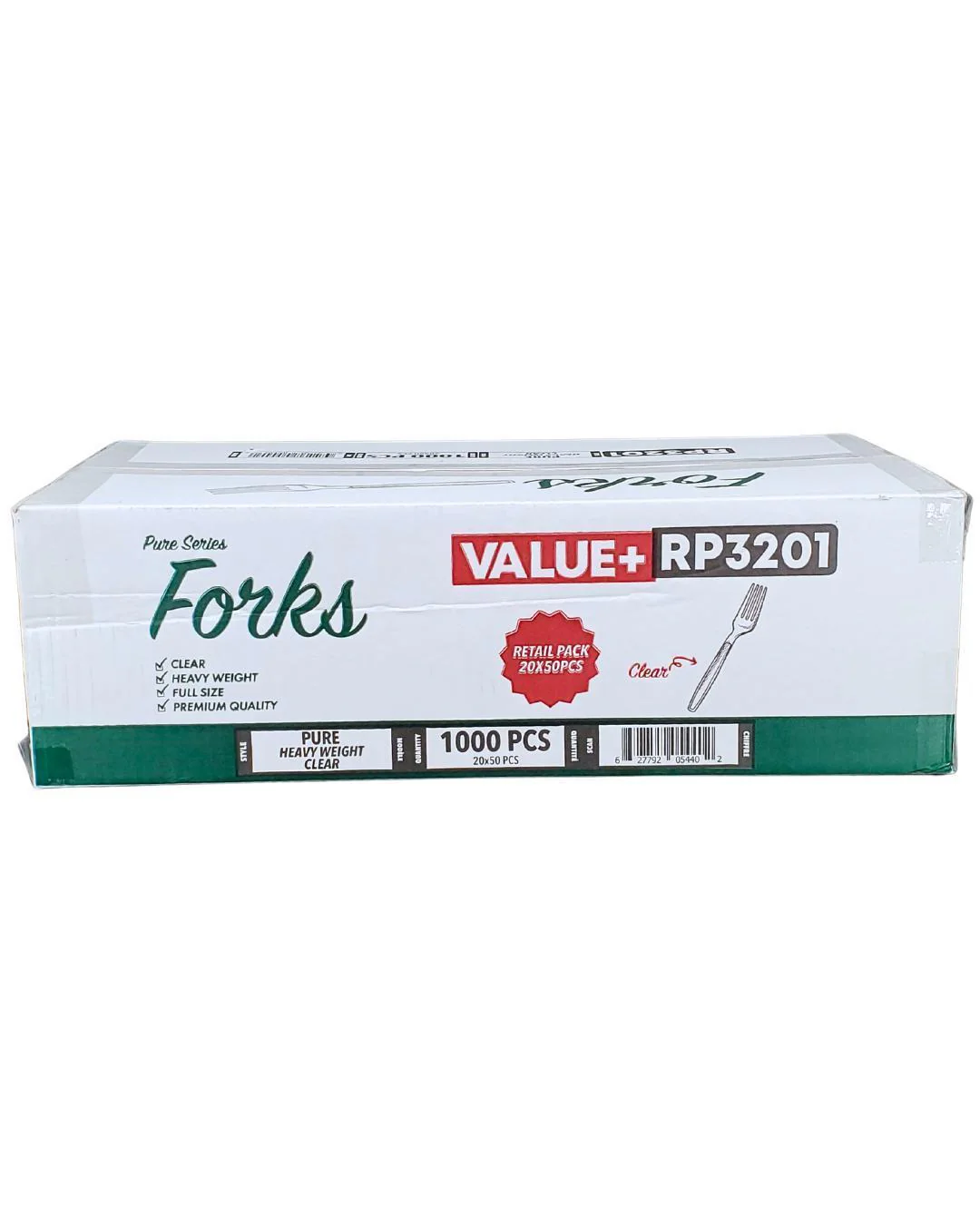 Value+ - Heavy - Plastic Forks - Clear - Retail Pack - RP3201 - Image 6