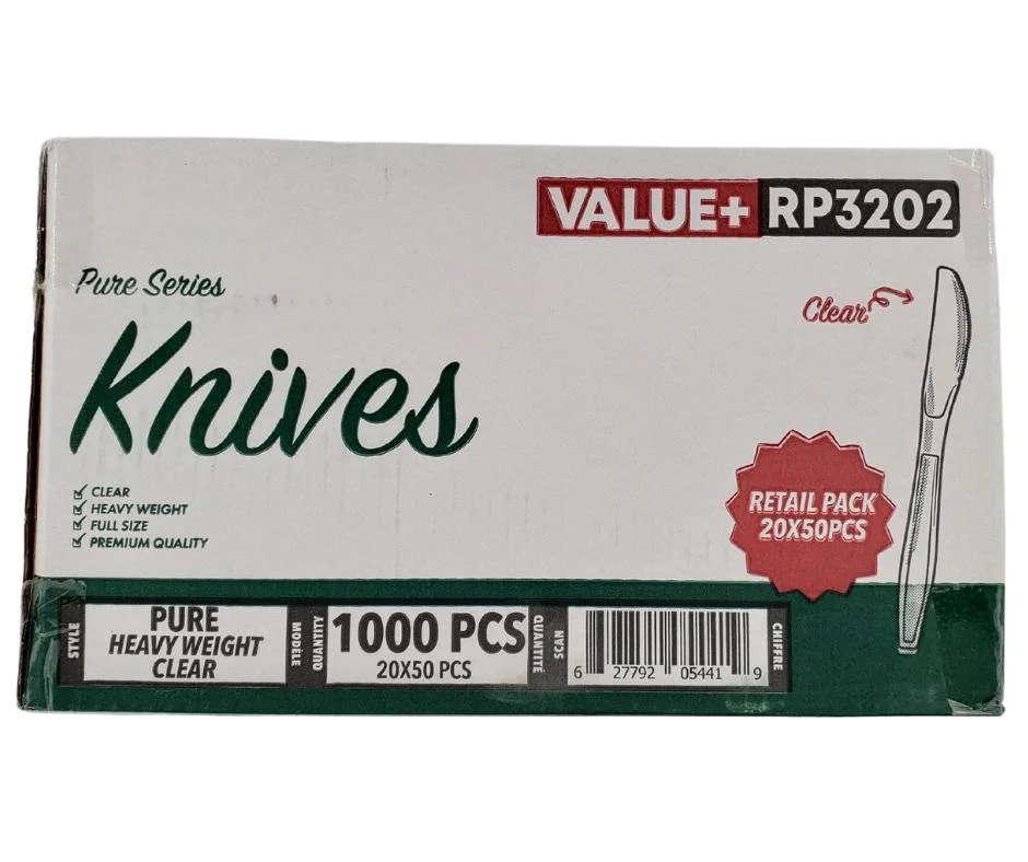Value+ - Heavy - Plastic Knives - Clear - Retail Pack - RP3202 - Image 5