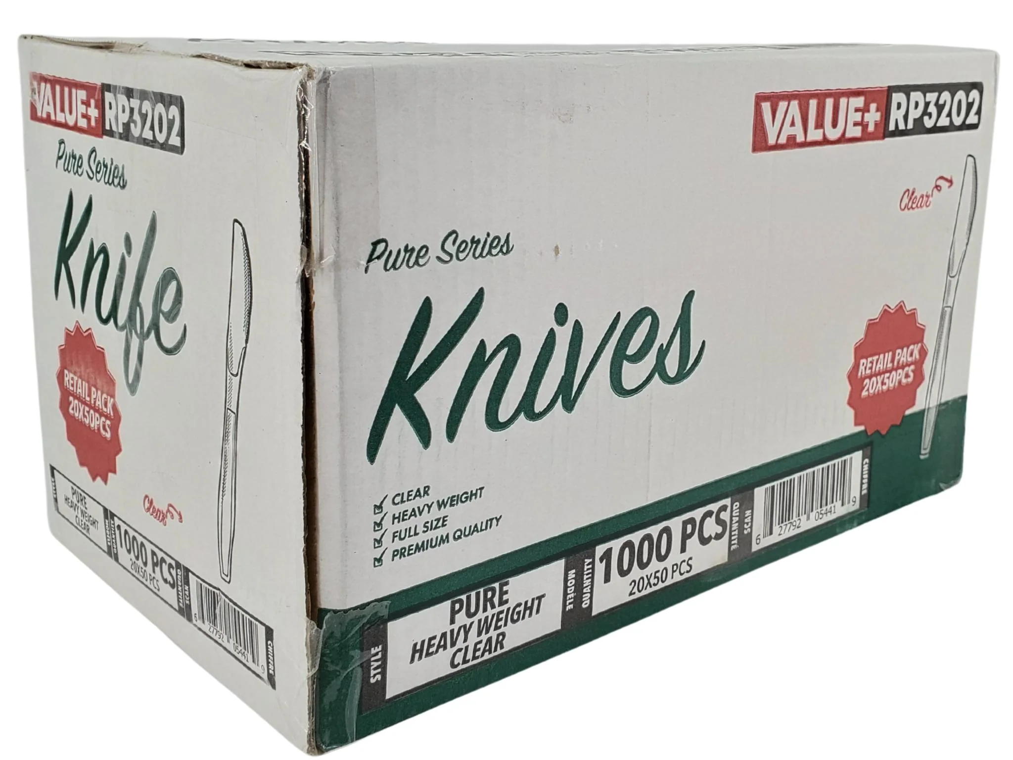 Value+ - Heavy - Plastic Knives - Clear - Retail Pack - RP3202 - Image 6