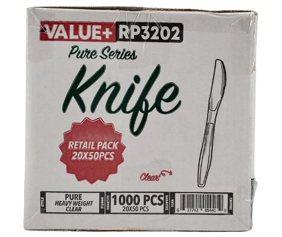 Value+ - Heavy - Plastic Knives - Clear - Retail Pack - RP3202 - Image 8