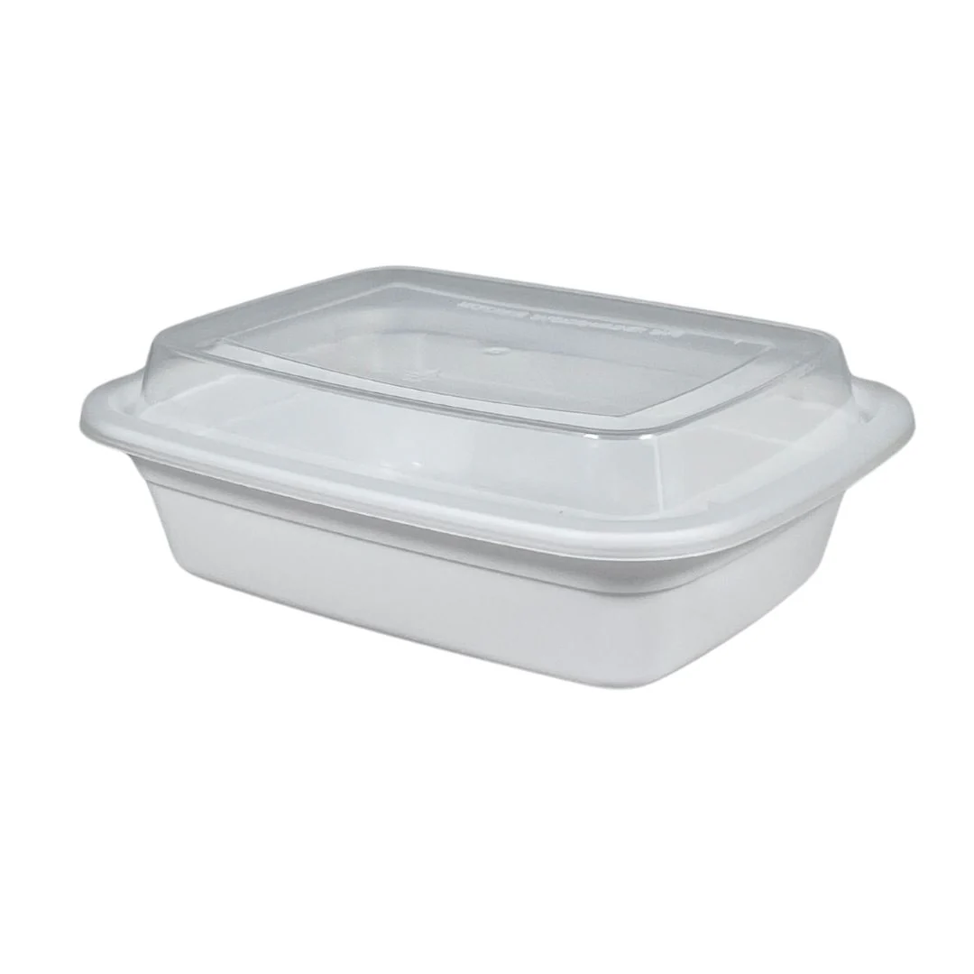 Value+ - 12oz Rectangle Plastic Container - White - Image 3