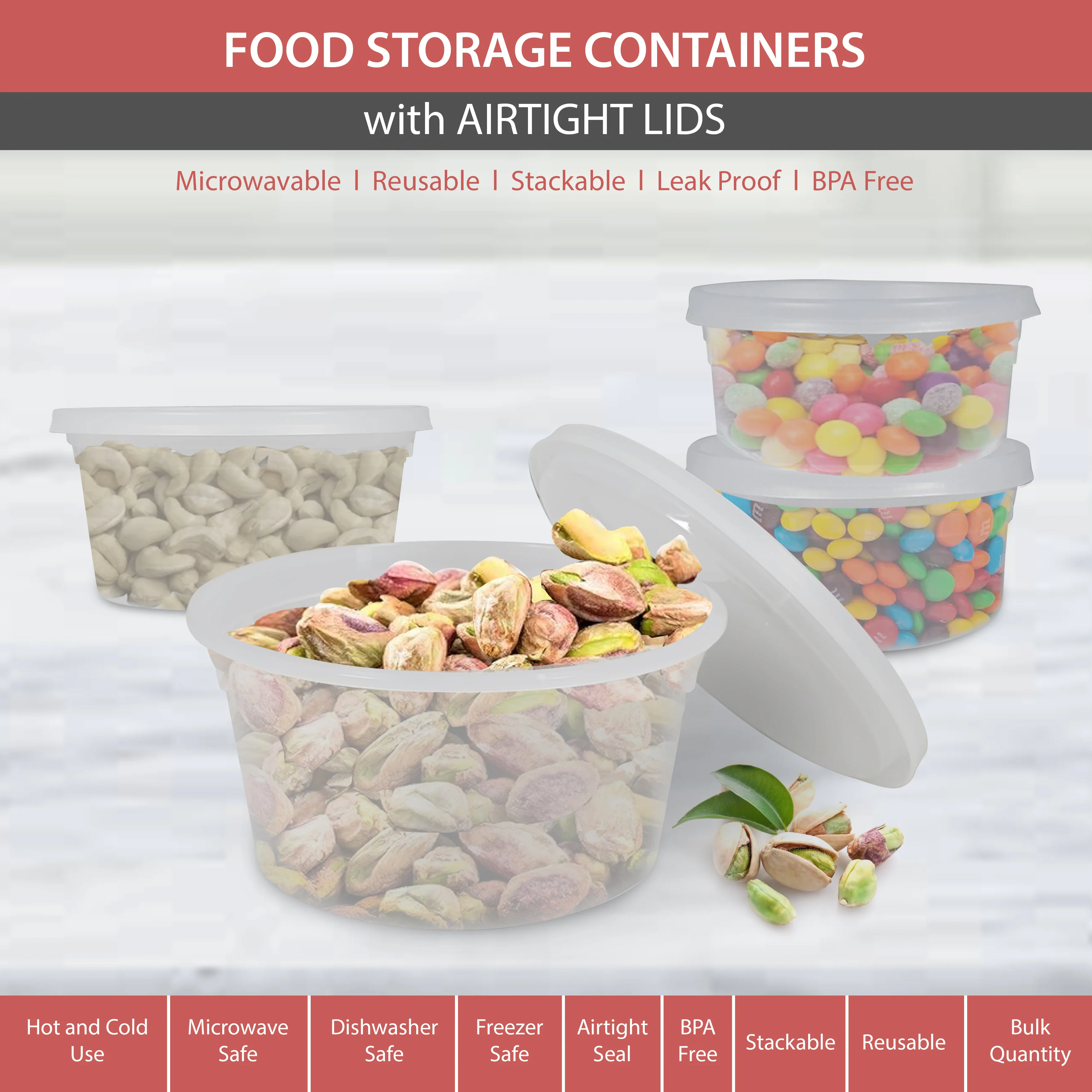Value+ - 12oz Round Deli Container w/Lids - Image 2