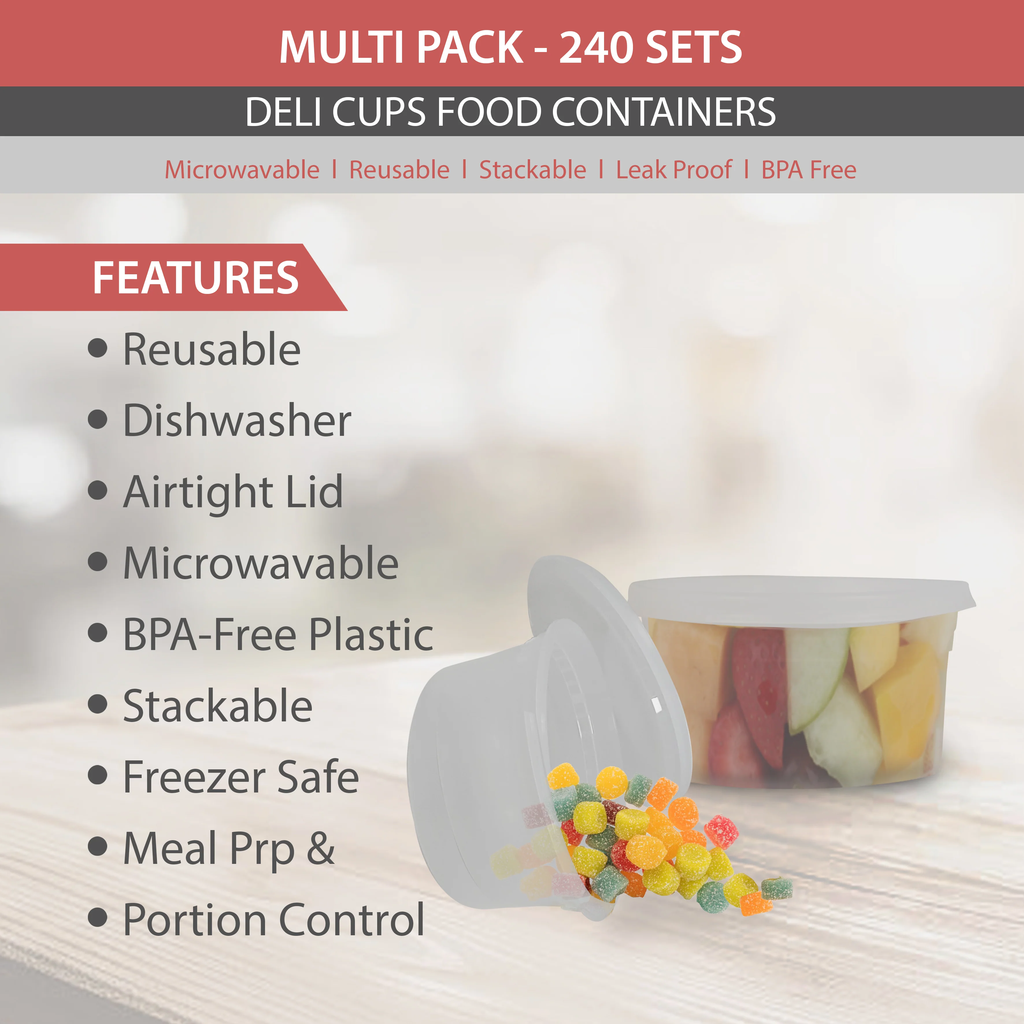 Value+ - 12oz Round Deli Container w/Lids - Image 8