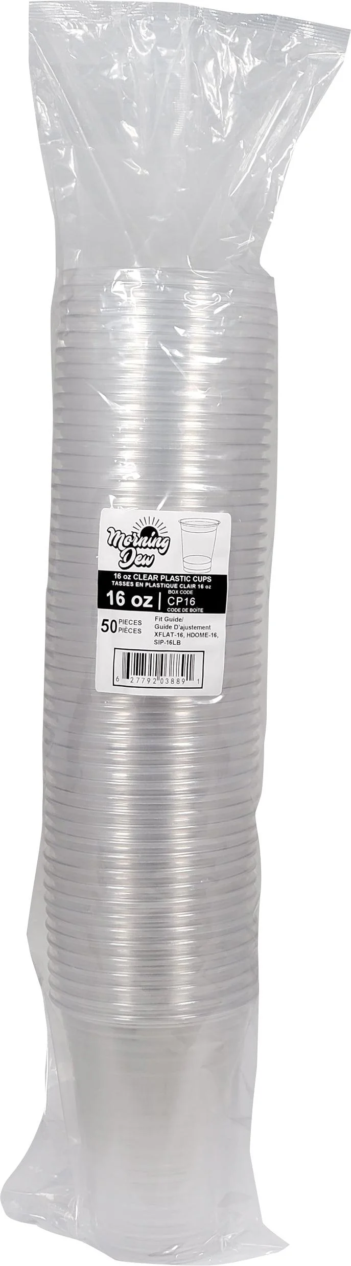 Morning Dew - 16 oz Clear PET Plastic Cup - CP16 - Image 4