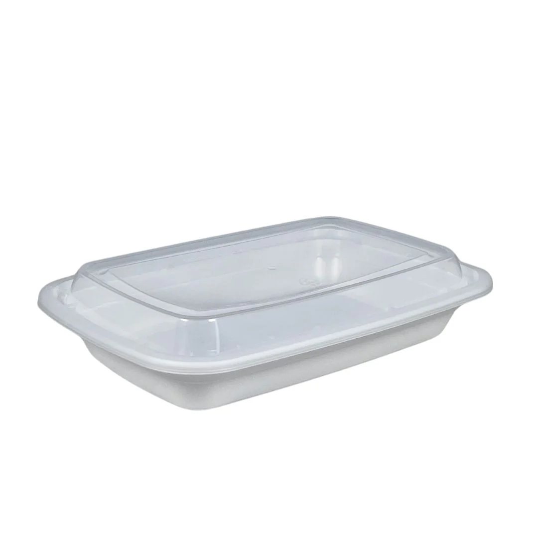 Value+ - 16oz Rectangle Plastic Container - White - Image 2
