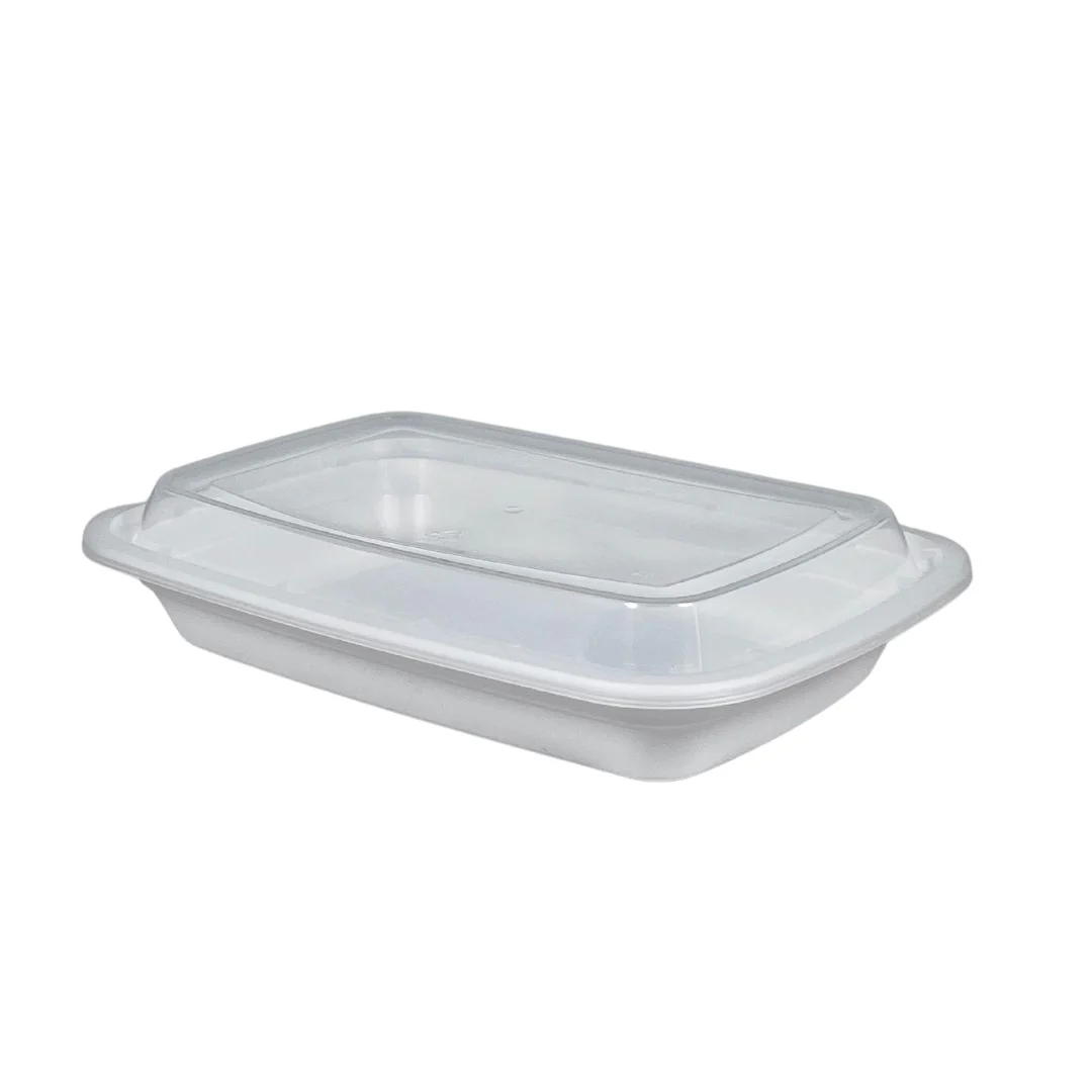 Value+ - 16oz Rectangle Plastic Container - White - Image 3