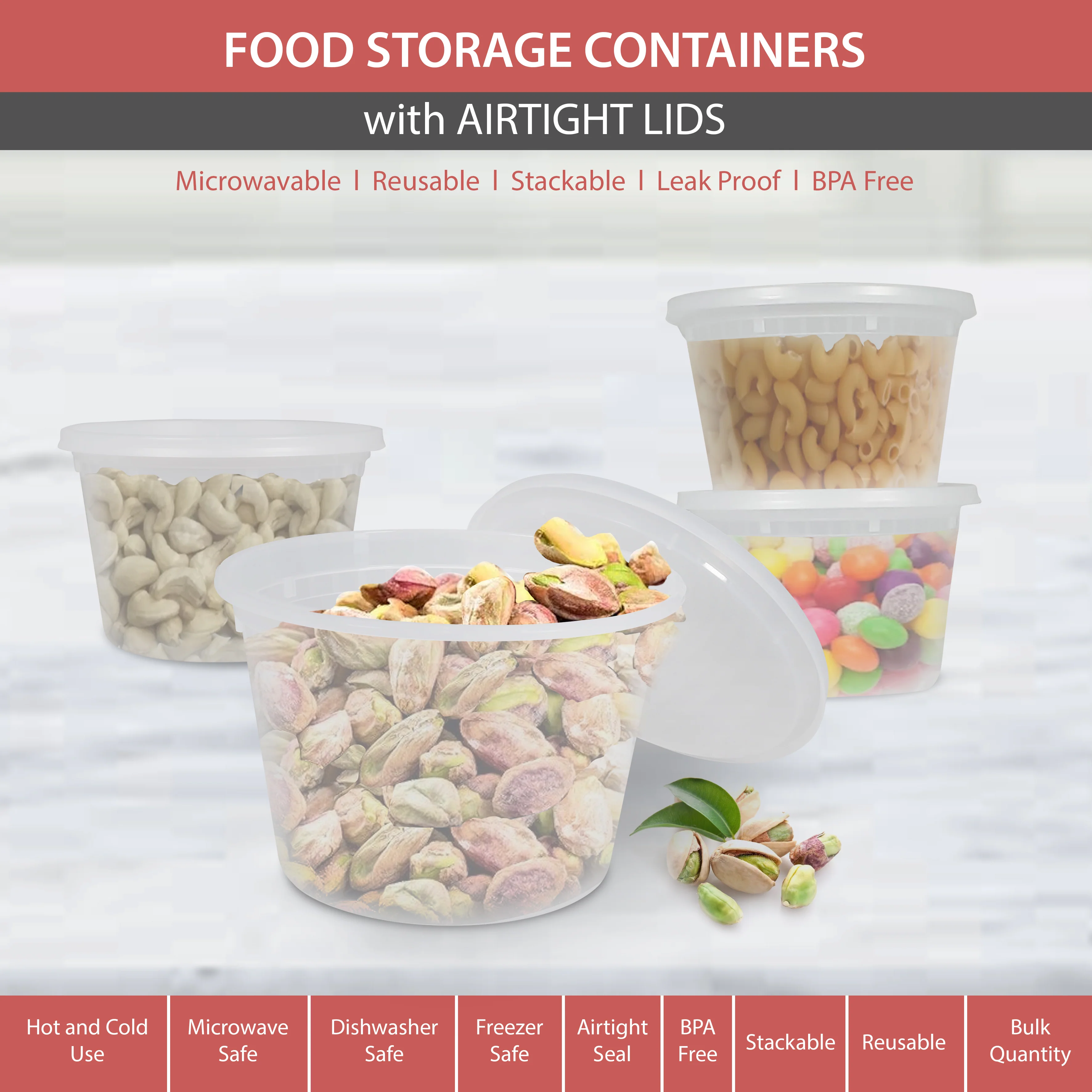 Value+ - 16oz Round Deli Container w/Lids - Image 3