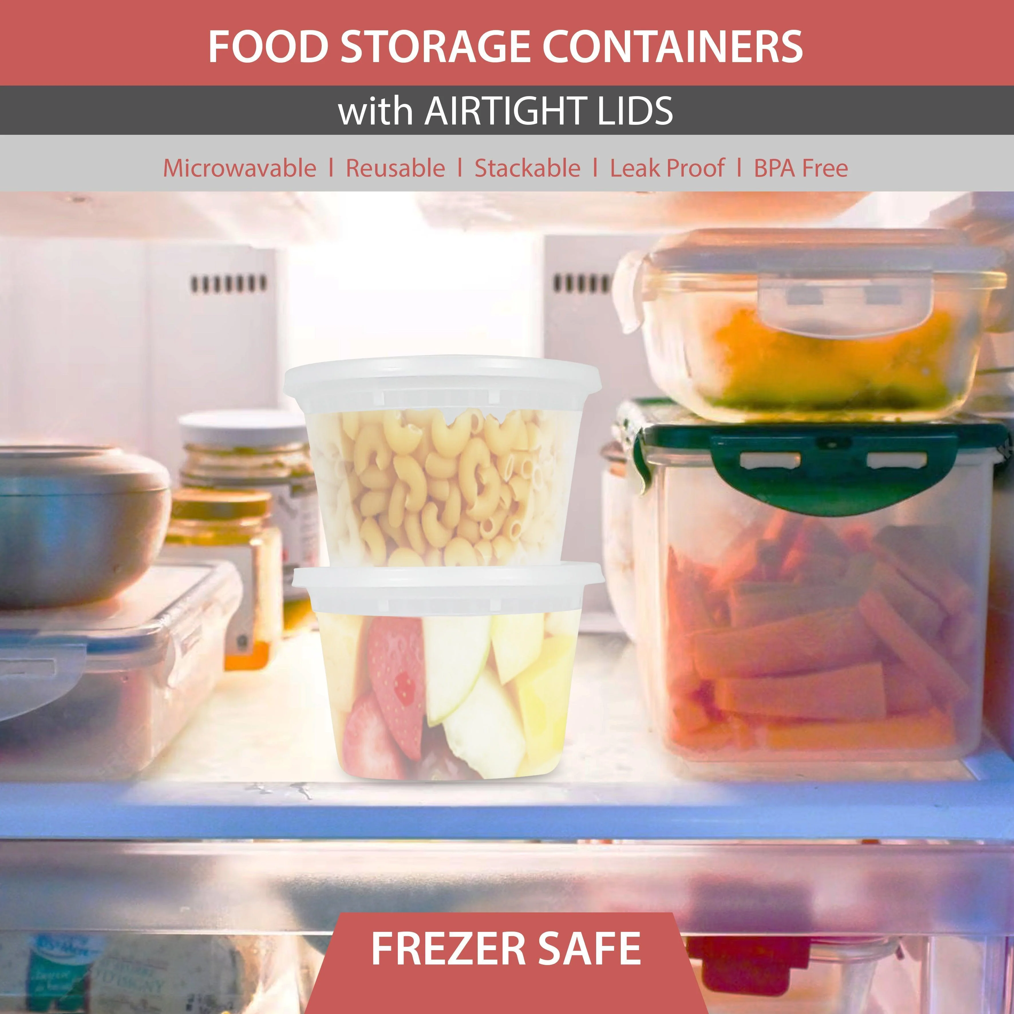 Value+ - 16oz Round Deli Container w/Lids - Image 8
