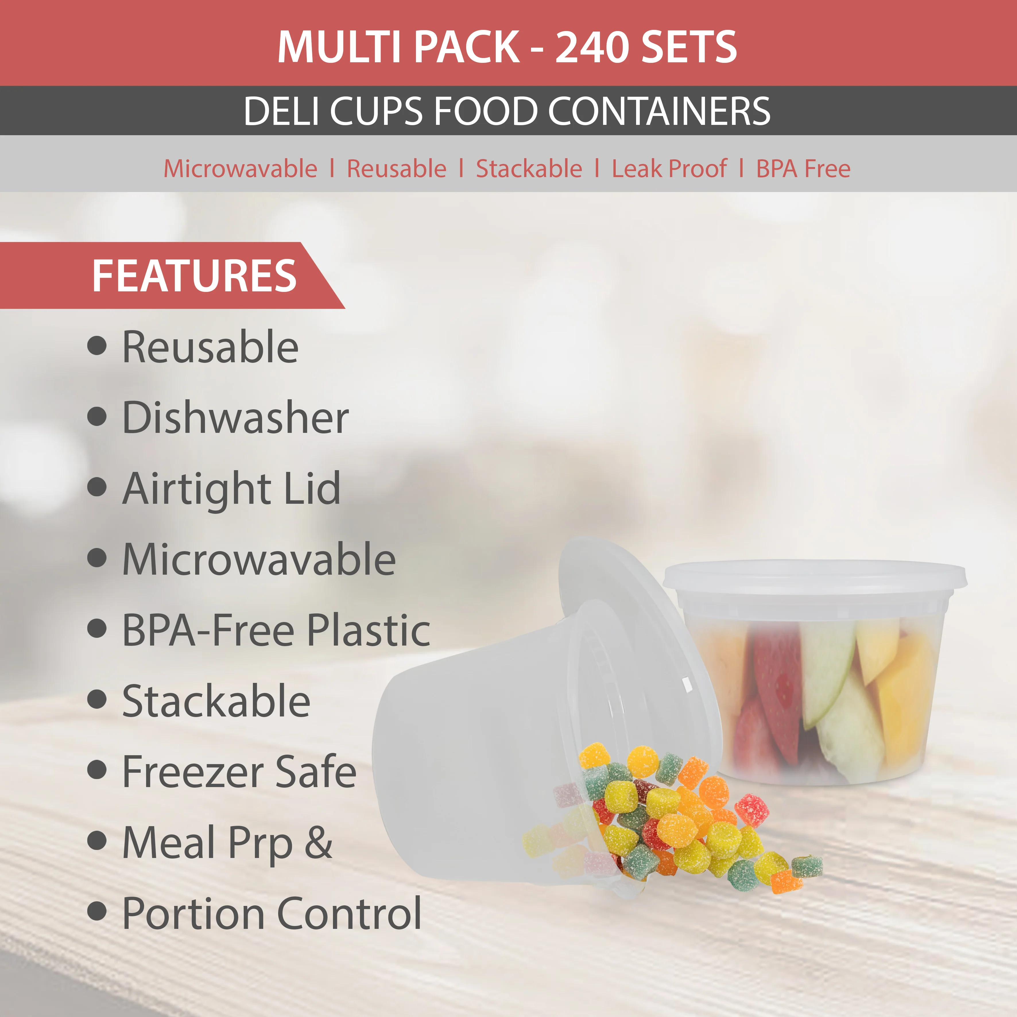 Value+ - 16oz Round Deli Container w/Lids - Image 9