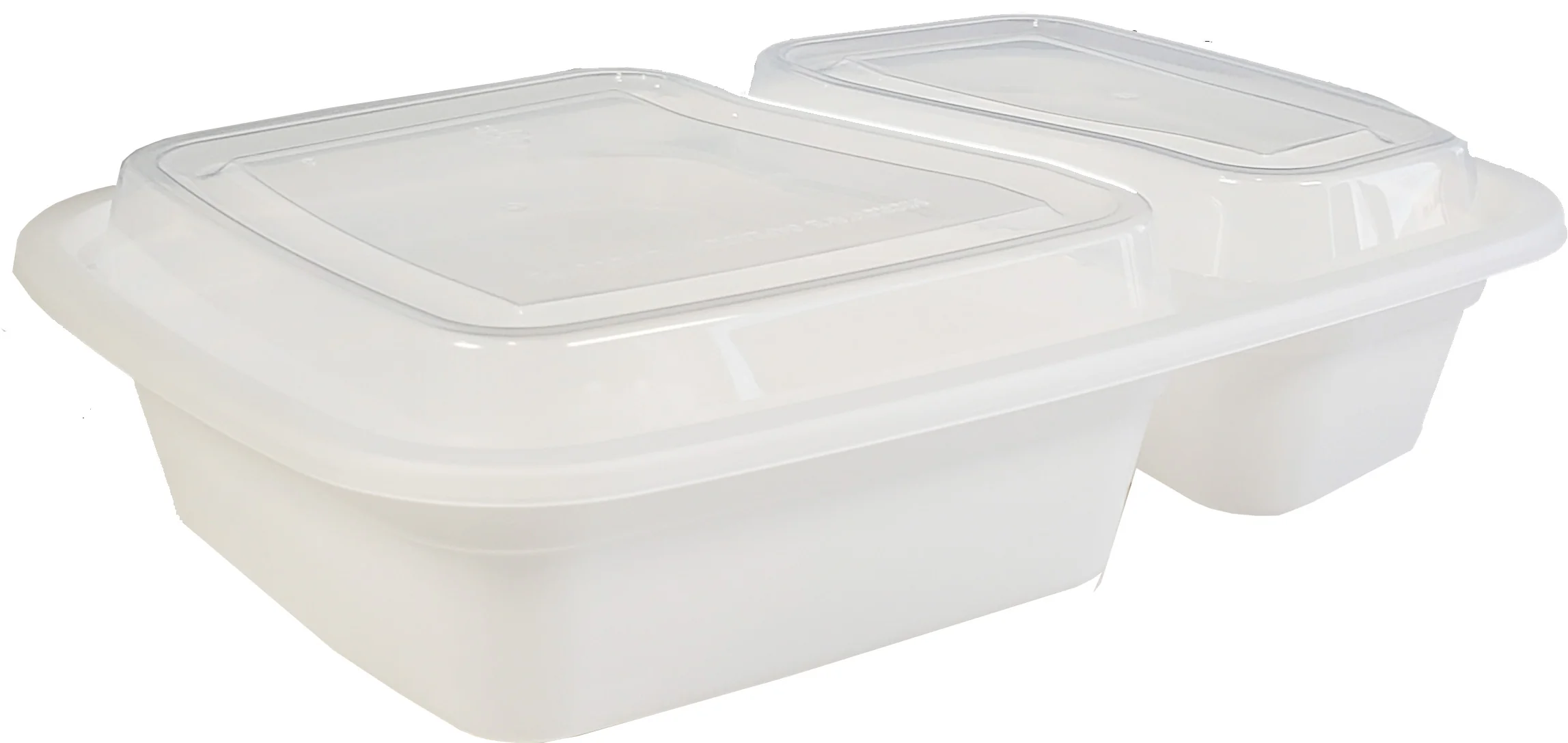 Value+ - 24oz 2 Compartment Rectangle Container - White - Image 4